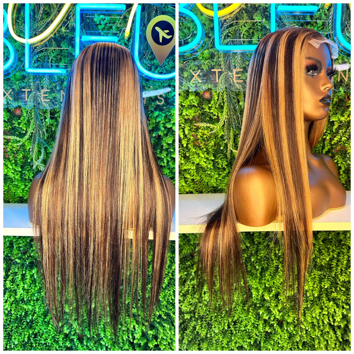 **BRITTANY** 24 INCH STRAIGHT CLOSURE WIG! Customized & ready to go‼️THESE HIGHLIGHTS ARE GIVING! SWING BY TODAY!